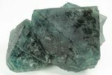 Spectacular, Blue-Green Octahedral Fluorite Cluster - China #215758-2
